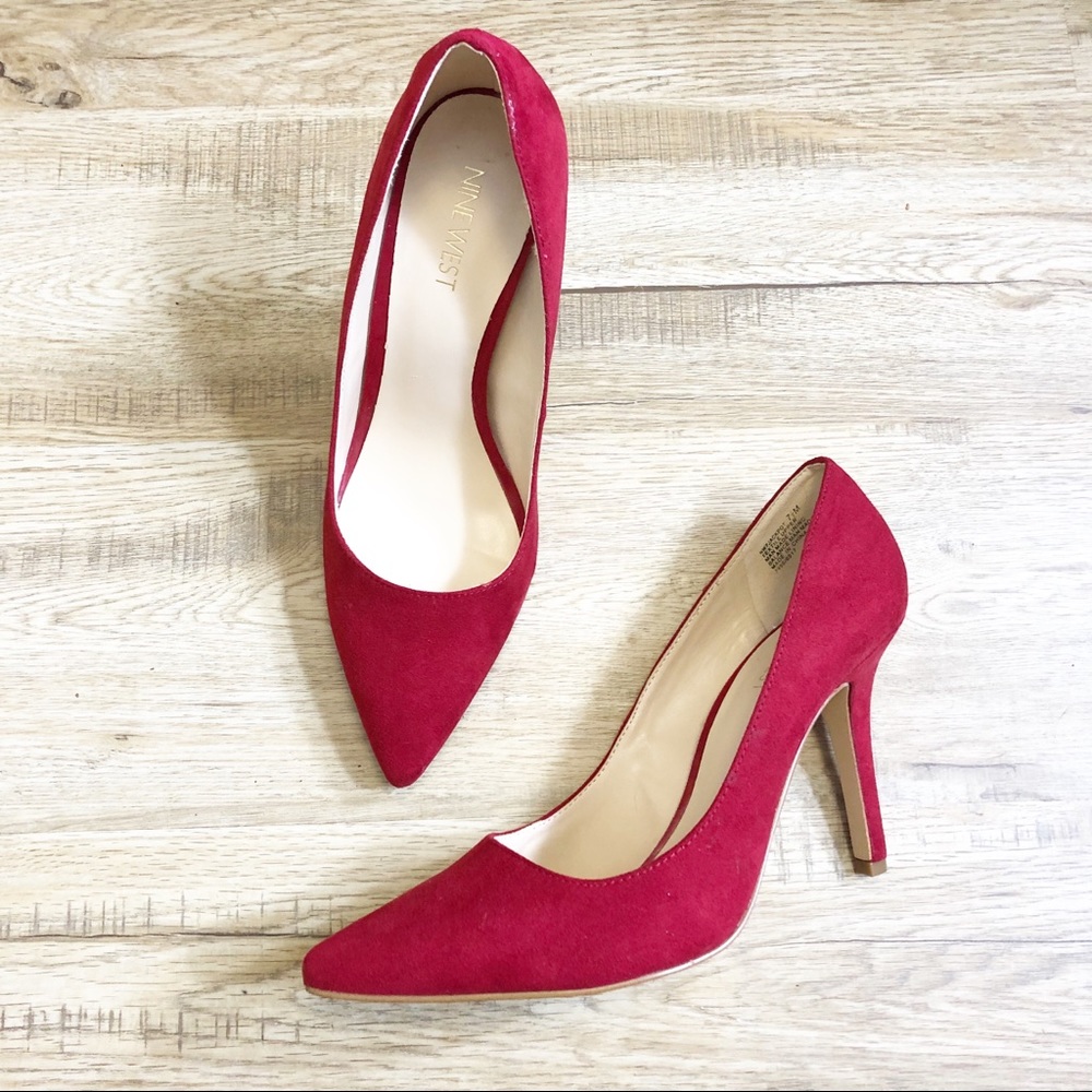 Nine West Jackpot Cherry Red Pumps 7 1/2